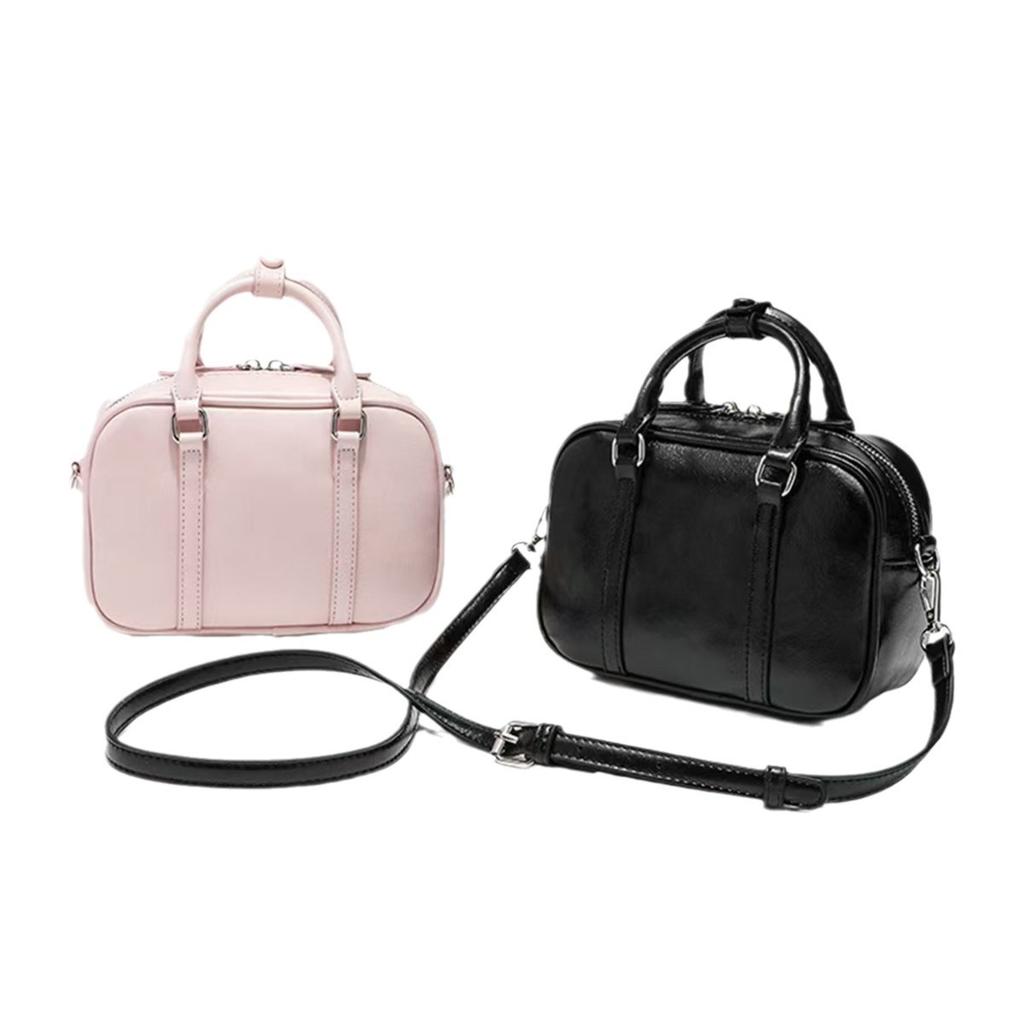 Niche Design Single Shoulder Crossbody Boston Bag Women'S Retro High-End Portable Small Square Bag