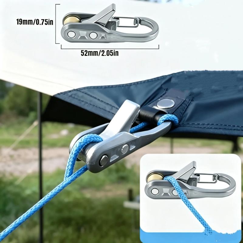 Retractable Rope Tightening Tool with Safety Buckle Durable Tensioner for Outdoor Camping Fishing Trip Use