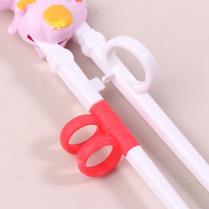 1 Pair Baby Safty Learning Chopsticks Cartoon Animal Head Children Eating Training Chopsticks Reusable Tableware
