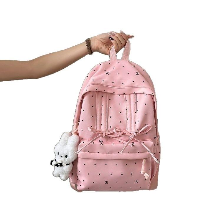 Schoolbag Japanese ins new high-value fresh and sweet cute printed backpack girl simple large-capacity backpack