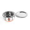 Stainless Steel Copper Bottom Belly Shape 2 Pc Tope/Cookware/Pot Set with Lid 1.1 liter, 1.4 liter (Silver)