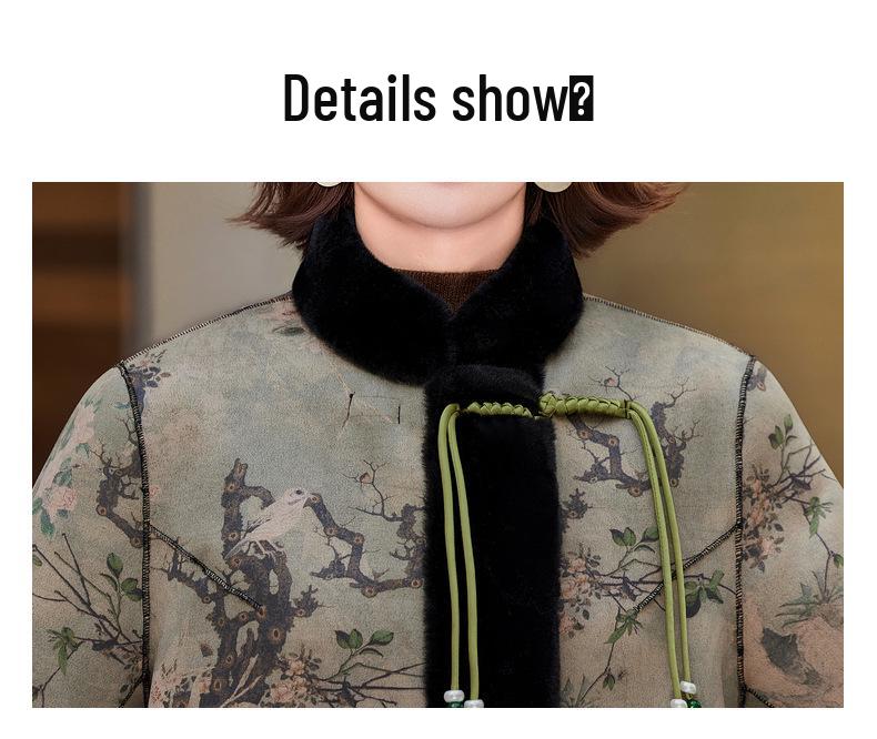 2025 New Chinese-Style Double-Sided Thick Coat for Middle-Aged & Elderly Women