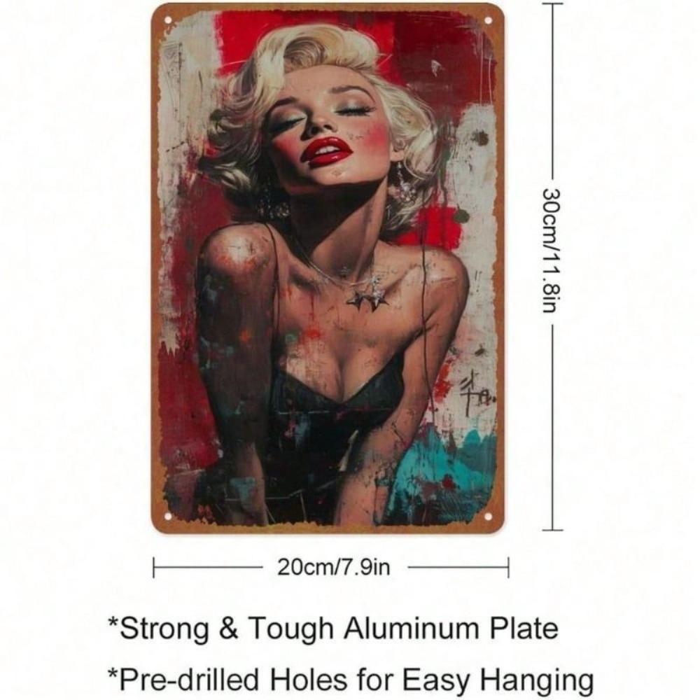 Metal Wall Art Sexy Showgirl Vintage Poster for Bar Decor