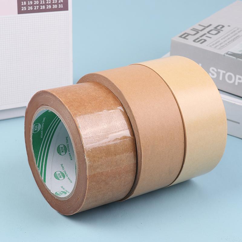 Brown Kraft Paper Tape Recyclable Packing Tape Ecofriendly Self Adhesive Gumed Kraft Tape For Packing Shipping