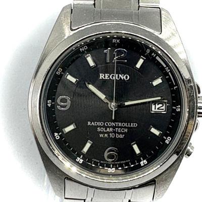 Used Working Item CITIZEN Citizen REGUNO Radio Solar Men's Watch Date