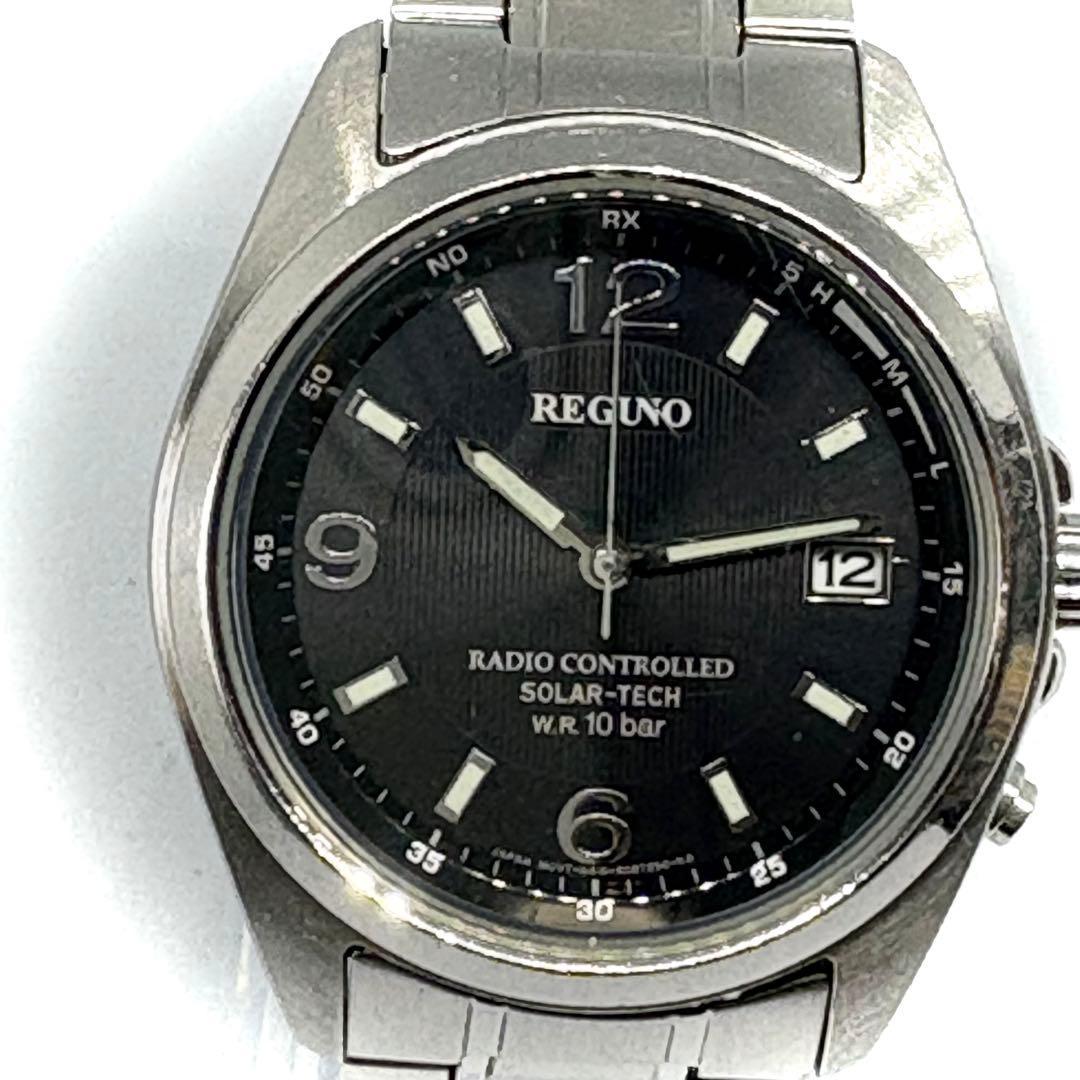 Used Working item CITIZEN Citizen REGUNO radio solar men s watch date