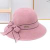 Ladies' Fisherman Hat Foldable Knitted Bow Basin Hat Sun Protection and Sunshade Hat Women's