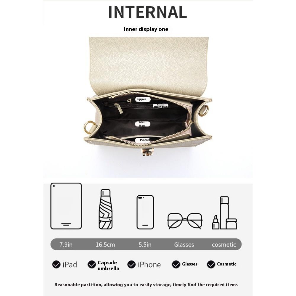 Light Luxury Leather Women's Bag Summer First-layer Cowhide Shoulder Bag Women's Versatile Portable Messenger Small Square Bag
