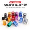 Automobile Tire Inflation Nozzle Cover Bolt-in Aluminum Theftproof Valve Caps For Volkswagen Jetta MK5 Golf Passat 3B7 601 171