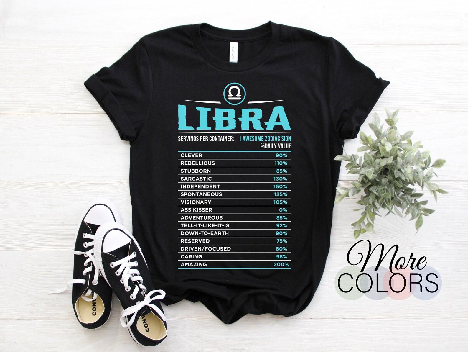 Libra Facts Traits Rules Horoscope Zodiac Astrological Sign T-Shirt, Born On September 23 October 22 Gifts Birthday, Christmas Present Tees, 110