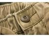 American Retro Khaki Cargo Shorts - Mid-Length, Elastic Waist, Casual Drawstring, Trendy Men's Summer Pants