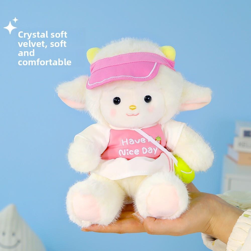 Plush Sheep Toy For Girls Gift Soft Polyester Plush With Sports Theme For Birthday Present