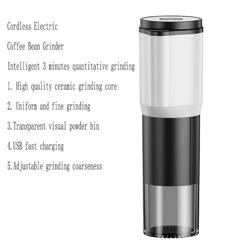 

Электрическая кофемолка для дома 1 шт. Маленькая автоматическая кофемолка Высокая выносливость USB-зарядка Портативная Готовая к помолу