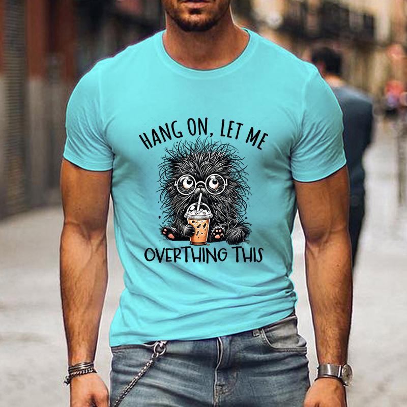 Ramen Schwarze Katze Grafik T-Shirts Wenn ich launisch bin, gib mir Futtery Lustige Herren T-Shirts Kurzarm Kleidung Hip Hop Streetwear