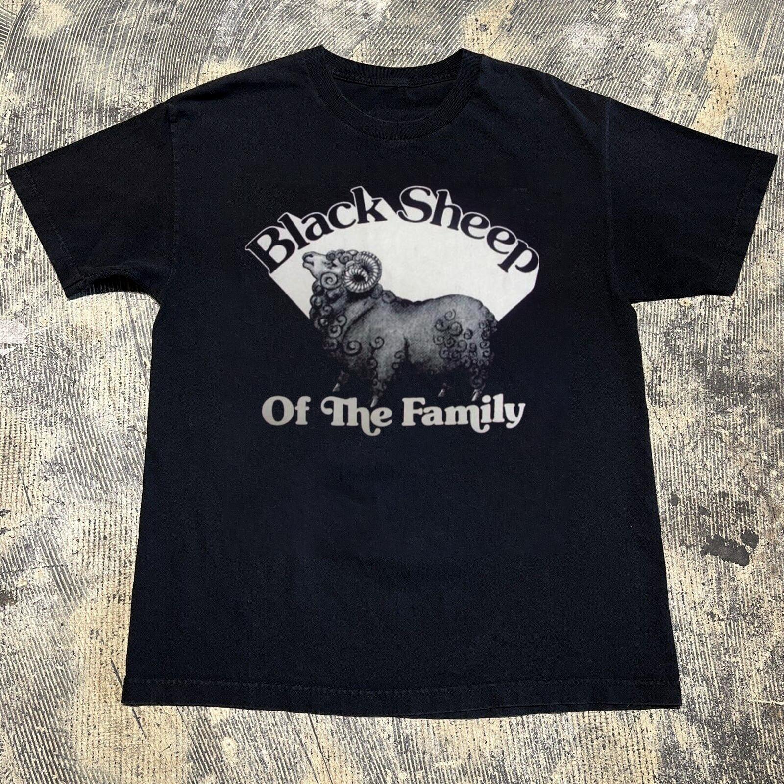 VINTAGE 80 S THE JOHN ANDERSON BAND BLACK SHEEP Black All Size Shirt FA1817 M