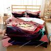 Conjunto de Cama Fashion Anime Jujutsu Gojo-S Impressão 3D Quarto Jovem Dormitório Capa de Edredom Macio e Confortável Vários Tamanhos