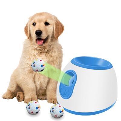 Lanceur de Balle Automatique pour Animaux de Compagnie Lanceur Prise UE Jouet Interactif pour Chien Intérieur Extérieur