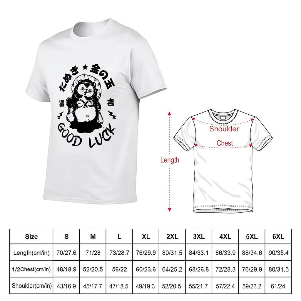 Tanuki T-Shirt Jungen Tierdruck neue Ausgabe Sportfans schlicht Herren Grafik-T-Shirts lustig