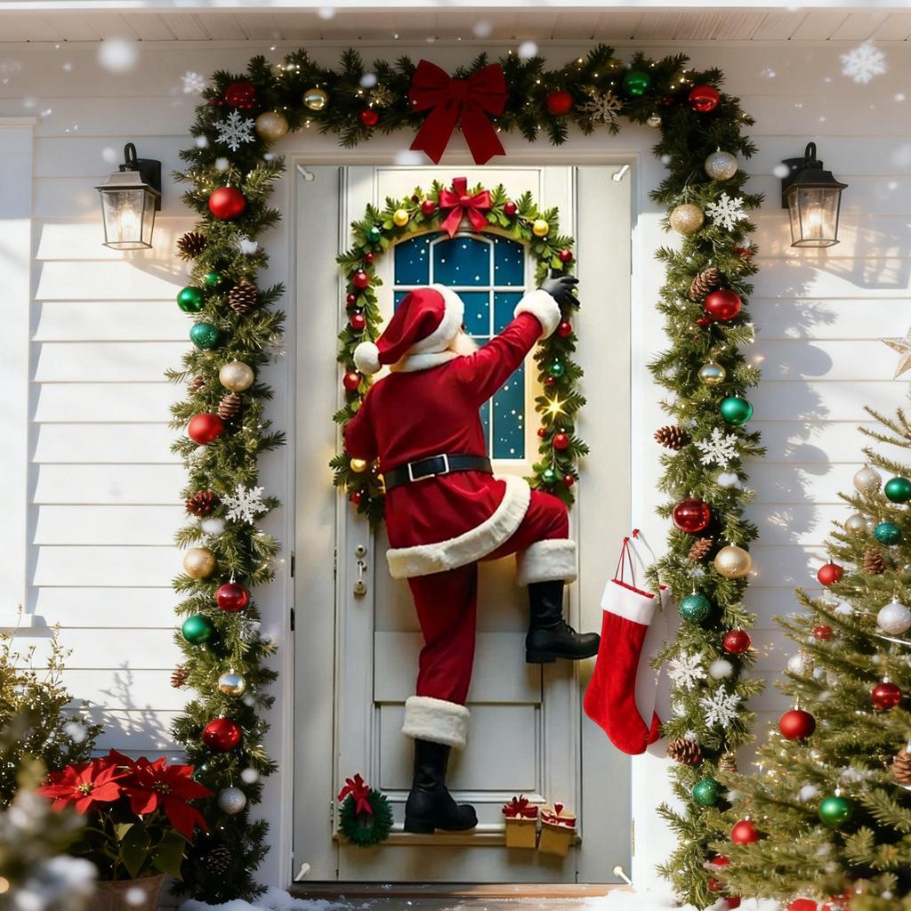 Christmas Door Curtains, Flags, Christmas Decorations, Door And Banner Decorations, Hanging Cloths, Photo Background Cloths