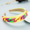 Women's Rural Wide Edge Color Chain Decoration Makaron Color Headband