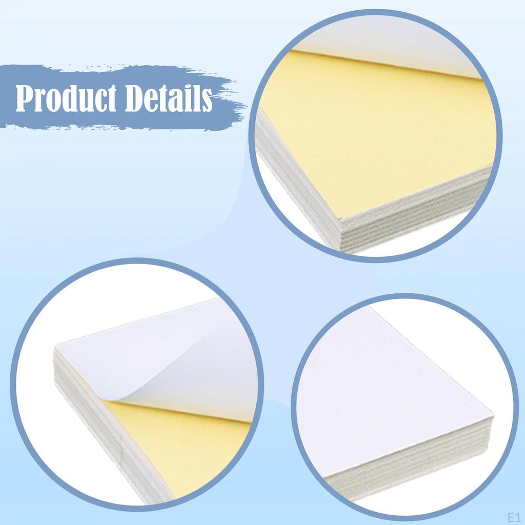 100x Bastelmaskierungspapier Multifunktional Schwach Klebend 29cmx21cm Stempel- und Stanzmasken für