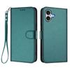 For iPhone 16 Plus Leather Case Wallet Stand Phone Cover with Wrist Strap