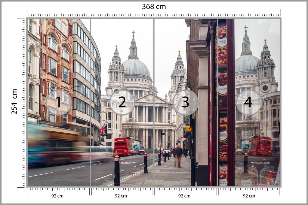 Photomural Cathedral In London Self-Adhesive Mural 368x254