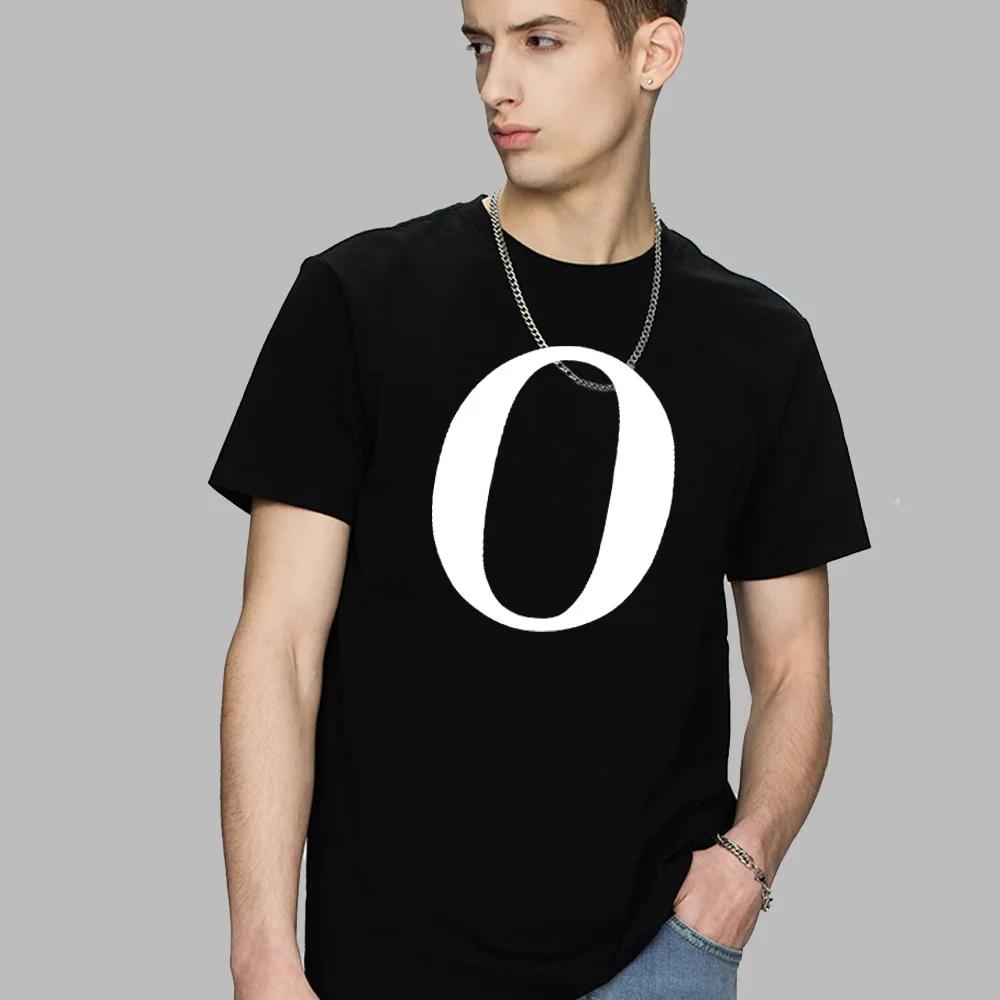 Fashion T-shirt White English Letter Font A B C D E F G Short Sleeve Tops O-neck Black Casual T-shirt Clothing Commuter Tops