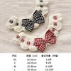 Red and Black Bow-knot Pet Collar Bib Saliva Towel Knitted Collar Cat Puppy Decoration Used for Small Pets Bow Tie Accessories