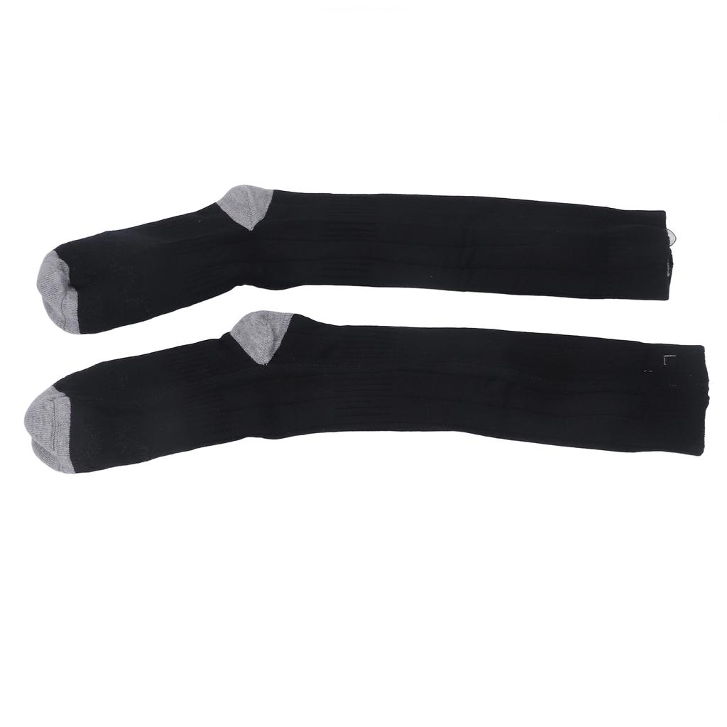 1 Pair Heated Socks 3 Levels Temperature Rechargeable Comfortable Black Grey Electric Heated Socks for Hiking Skiing