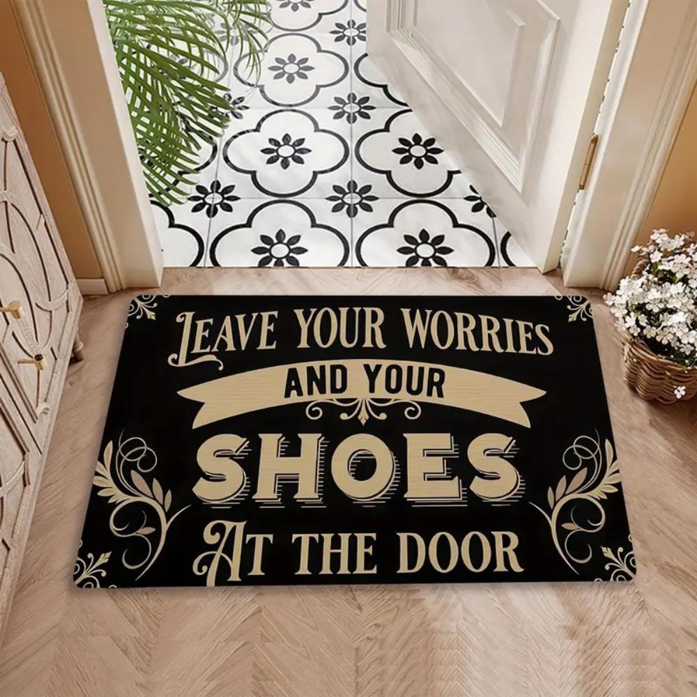 Sweet Home Welcome Doormat Please Remove Your Shoes Entrance Rug Non Slip Mat Cozy Home Living Room Bedroom Entryway Floor Mat
