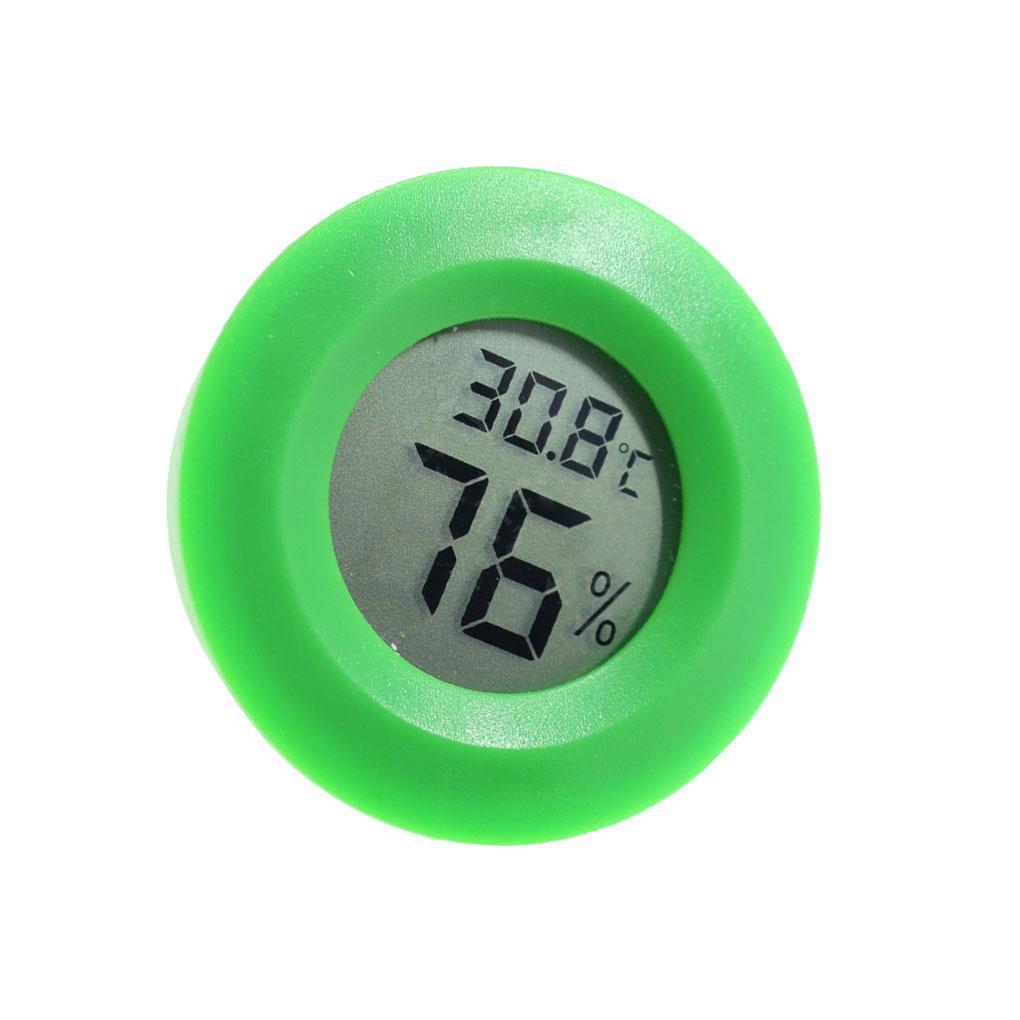 Round Thermometer Wireless Electronic Station Digital Hygrometer Operated Outdoor Camping Temperature Living