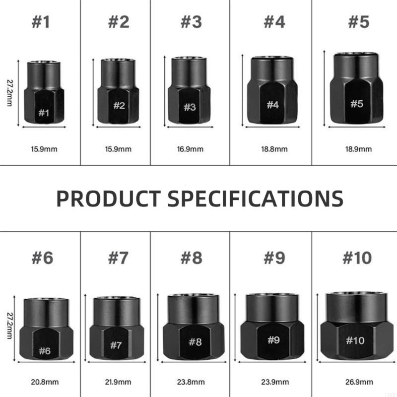 Professional Spirals Fluted Socket Extractor Set Corrosion Resistant Surfaces