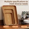 Multi-Purpose Extra-Thick Wood Grain Rectangular Trays - Serving Plates for Home Dining Table, Restaurant & Commercial Catering