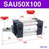 AIRTAC Cylinder SU Series - Sizes 50/63/25/50/100/150/200/250/300/350mm