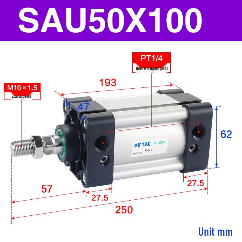 AIRTAC Cylinder SU Series - Sizes 50/63/25/50/100/150/200/250/300/350mm