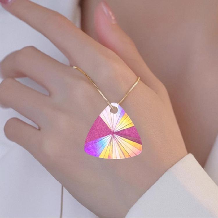 DIY Holographic Crystal Epoxy Resin Silicone Mold Triangle Earring Keychain DIY