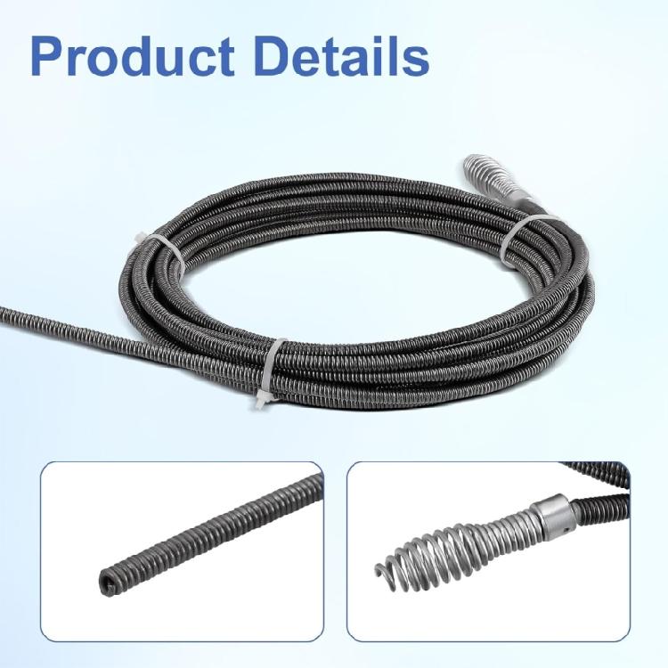 Industrial Power Drain Cleaning Cable For Kitchen Bathroom And Small Commercial Pipes
