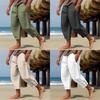 Mens Linen Summer Long Pants With Breathable Fabric For Casual Vacation Wear