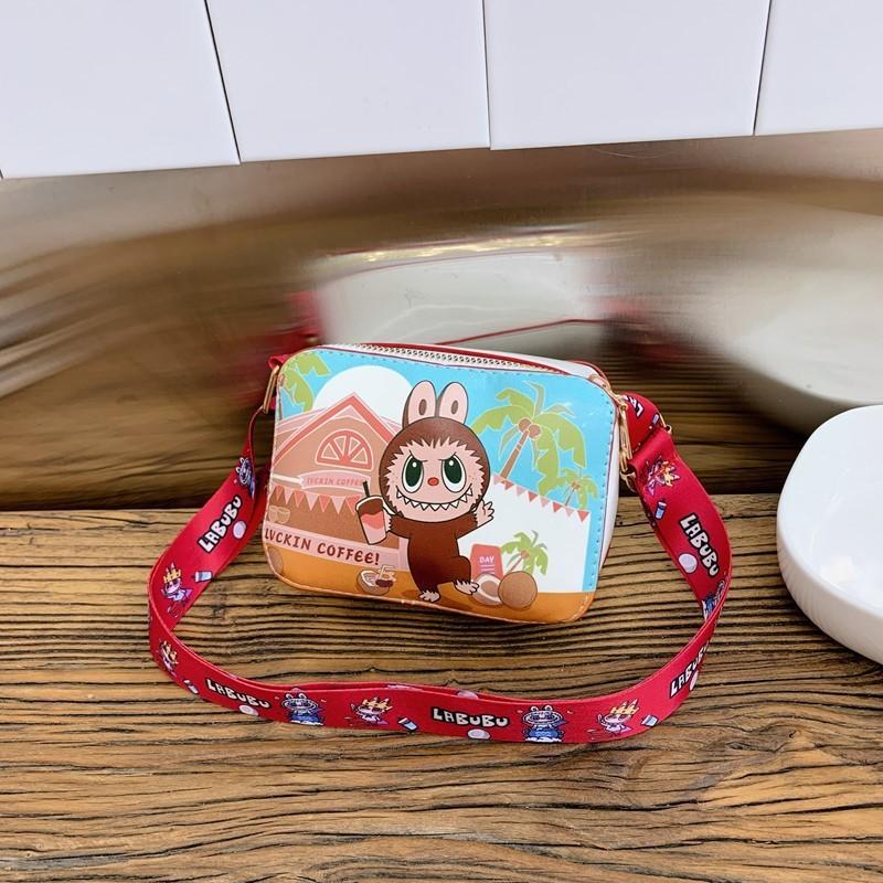 

Childrens Bag Crossbody With Cartoon And Letter Printing Design For Daily Khaki