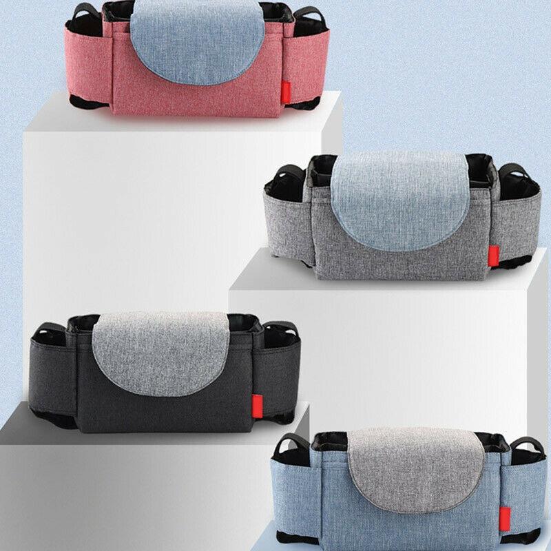 Geanta pentru agatat pentru carucior Geanta de depozitare pentru carucior Suport pahare pentru biberon Geanta de depozitare