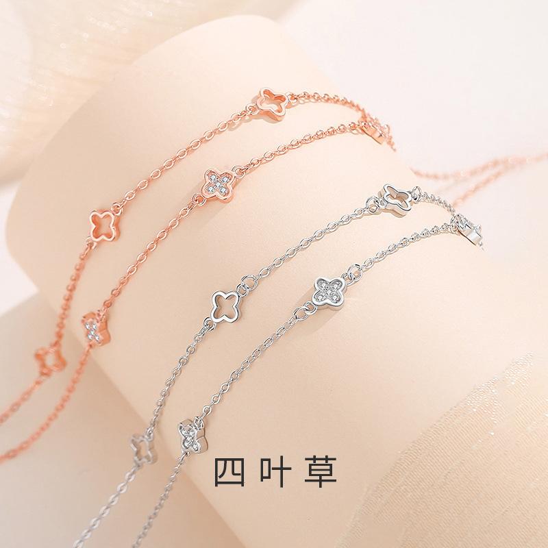 Four-leaf Clover Bracelet Women's European and American Fashion Simple Style Jewelry