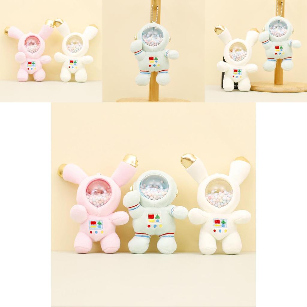 Adorable Astronaut Plush Keychain Cute Space Bunny Doll Creative Bag Charm