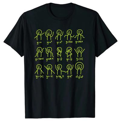 Vtipný narozeninový dárek Algebra Taneční figury Matematická rovnice Trička Grafický Streetwear Styl Krátký rukáv Tričko Pánské oblečení
