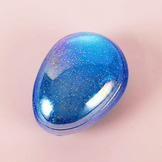 Glitzer Ovale Haarbürste Weiche Borsten Kopfhautmassage Tragbar Reise Antistatisch Mini Eiform Kamm Kinder Erwachsene Haarstyling Entwirrbürste