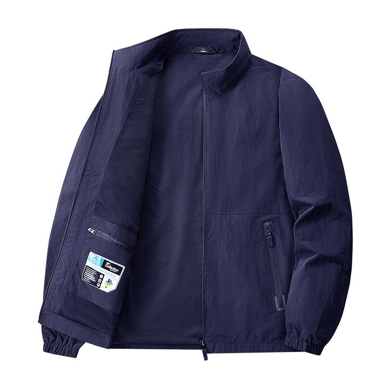 New Stand-up Collar Jacket Men's Loose Casual Men's Clothing Plus Size Trench Coat Top Coat Men's