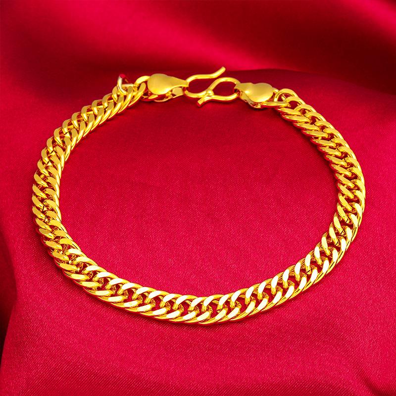 Fukou Celebrity Gold-Plated Chain Bracelet & Ring Set