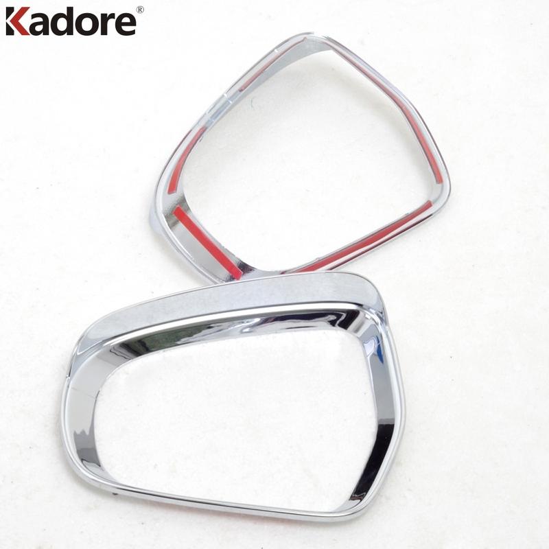 Rearview Mirror Eyebrow Cover Trim For Suzuki Vitara Escudo 2015-  Chrome Car Side Mirrors Rain Guard Sun Visor Frame