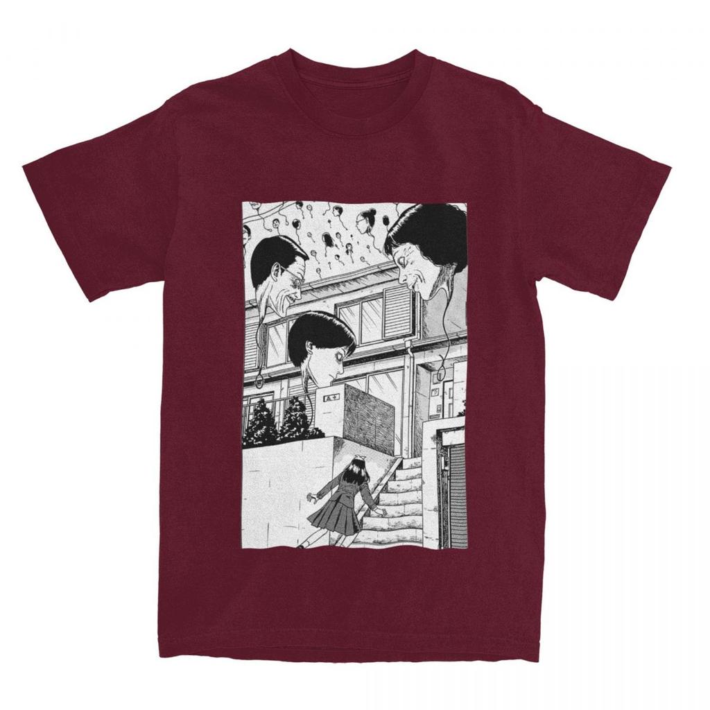 Haikyuu T-Shirt Hanging Balloons 100 Cotton T-Shirts Junji Ito Anime Tee Shirt for Men Summer Y2K Casual Short Sleeve Top Tees