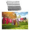 40Pcs Stainless Steel Clothes Clips Metal Laundry Pegs Strong Spring Towel Sock Clothespins Food Sealing Photos Hanger